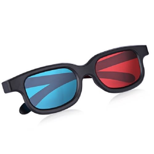 Dimensional 3d Vision Glasses For Tv Movie Game With Case - Red Blue