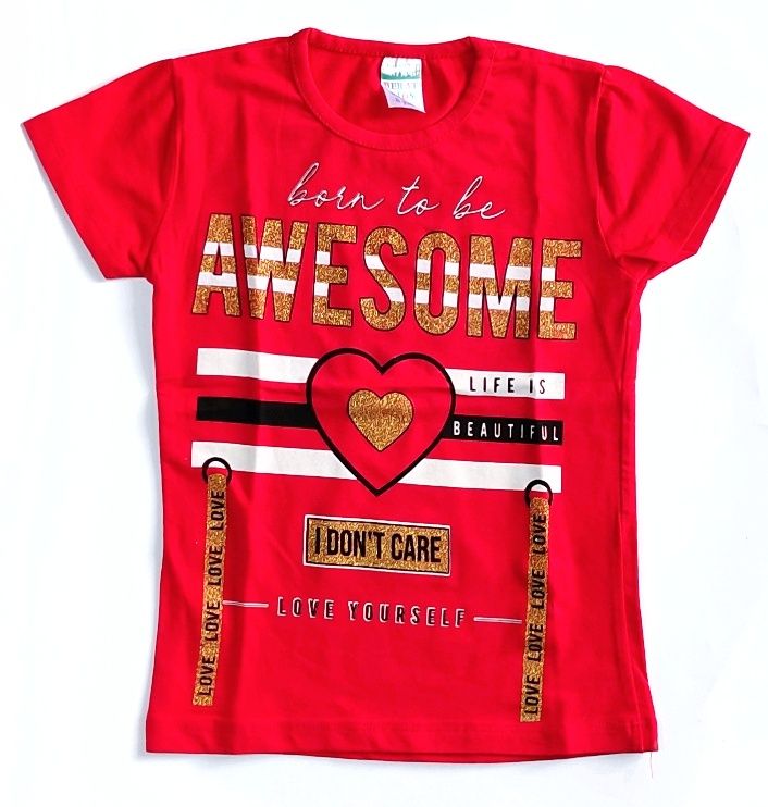 Girls Inscriptions Polo/T-Shirt - Red