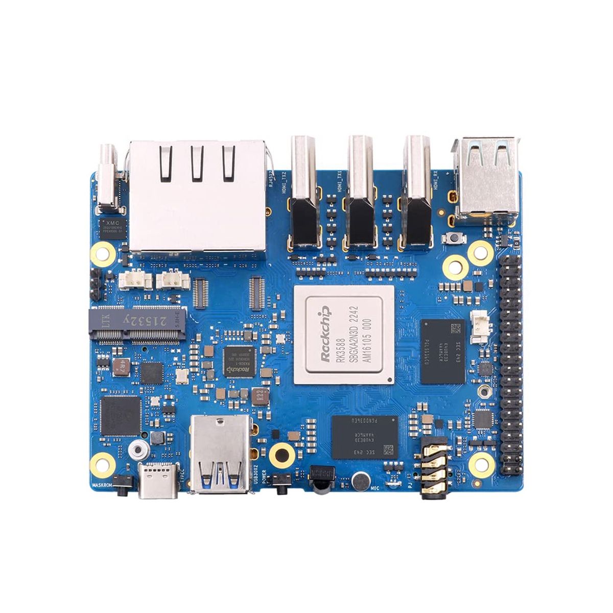 For Orange Pi 5 Plus Development Board 8G+32G Memory Card RK3588 64Bit 2.5G M.2 Slot Support 2230 Wi-Fi 6 BT Module