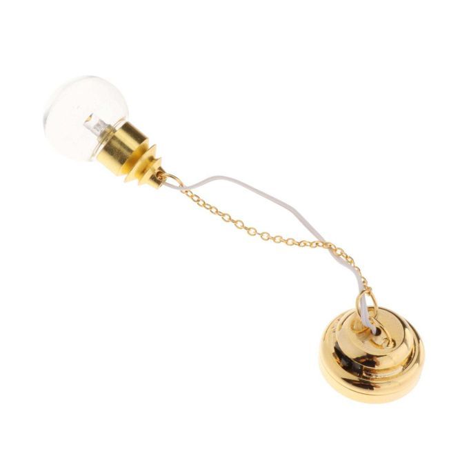 Dollhouse Wall Light Ceiling Floor Lamp Vintage Style 1/12 Gold