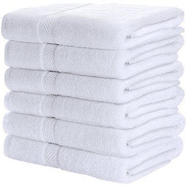 Comfort Cotton Bath Towel Bundle X 6 - White