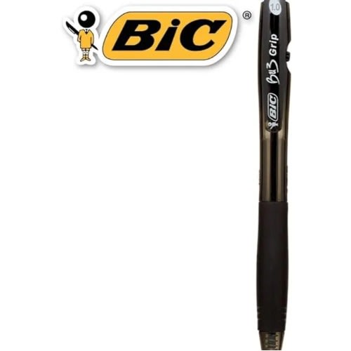 Bu3 Grip Retractable Pen - Pack Of 4 - Black