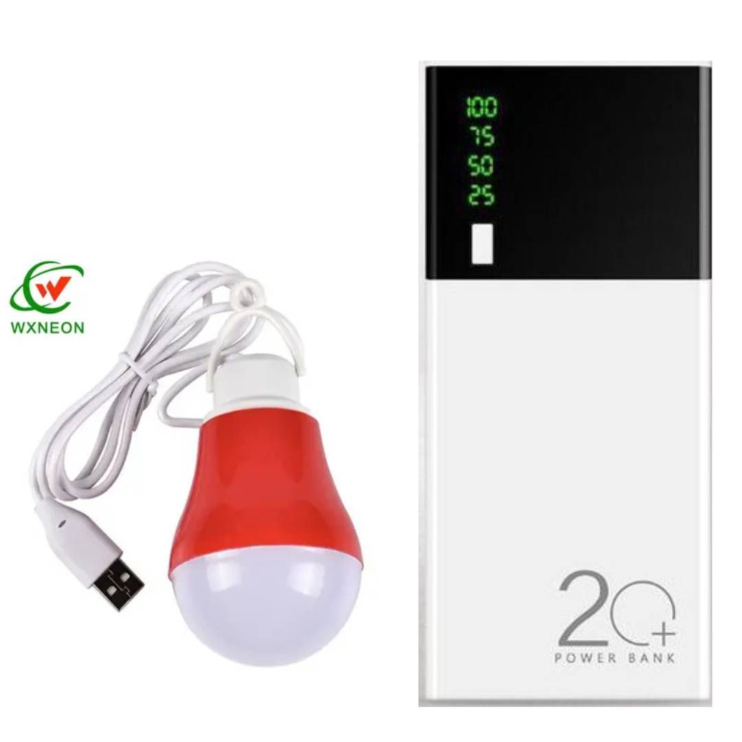 20000mAh Digital Display Power Bank With Free USB Flash Bulb