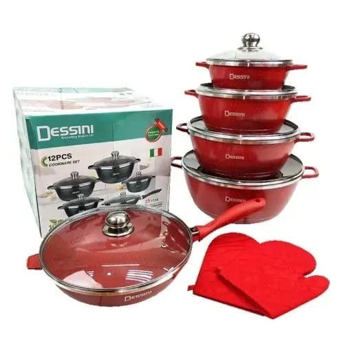 Granite Aluminum Cookware Set - 12pcs