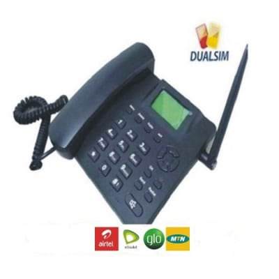 Wireless Gsm Dual Sim Card Landline Phone With Fm + Battery