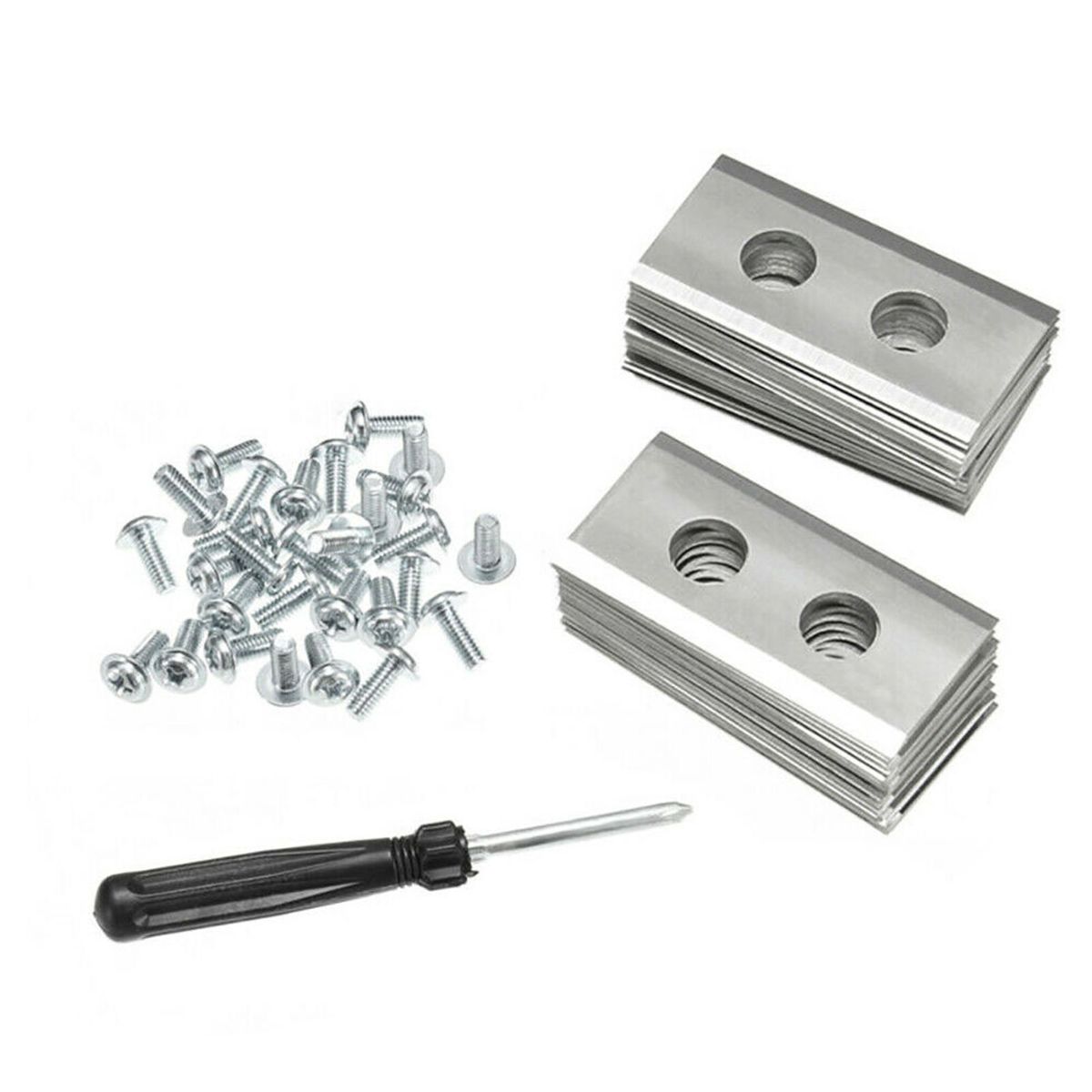 30Pcs Mower Blades + 60Pcs Screws + Screwdriver Replacement