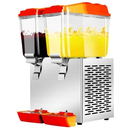 Electric Double Tank Plastic Beverage Dispenser