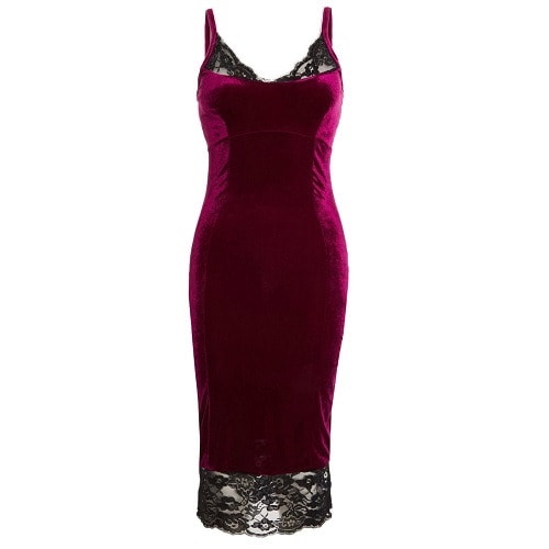 Velvet Bodycon Bodycon Dress - Purple