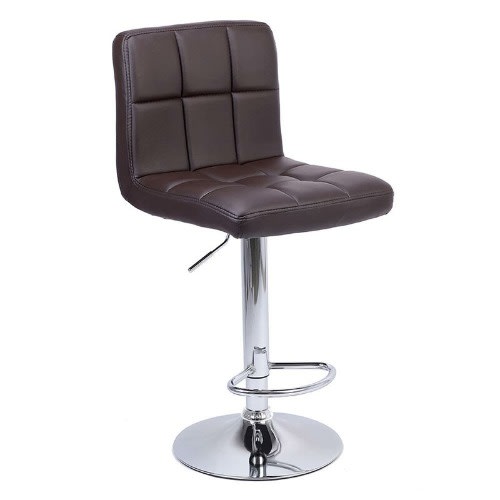 Adjustable Height Swivel Bar Stool - Brown