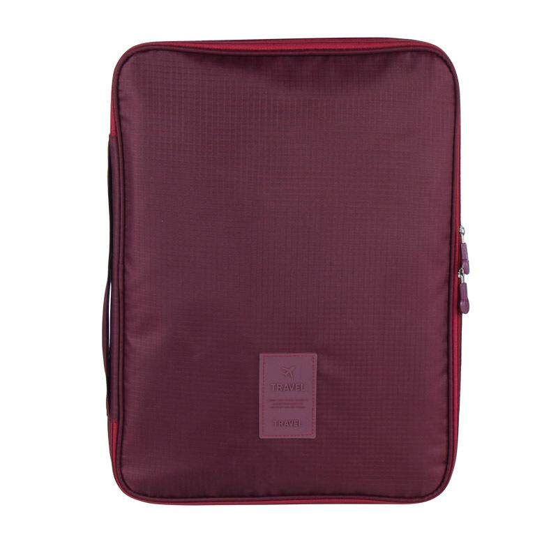 Tie Shirt Clothes Wrinkle Storage Bag Travel Cothing Sorting Bag Wine Red {average Size}