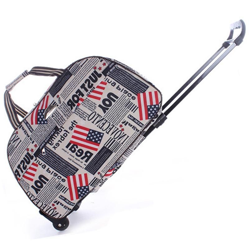 Women Travel Luggage Bags Wheeled Duffle Trolley Bag Rolling Suitcase Men Traveler Bag With Wheel Carry On Bag