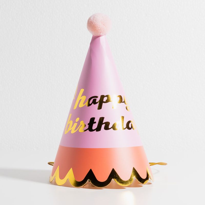 Birthday Party Hats Paper Cone Felt Pompoms Art Craft Ki JIN