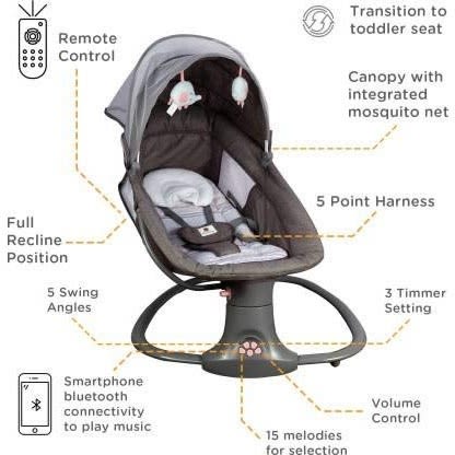 3-in-1 Deluxe Multi-functional Bassinet/swing & Napper Swings