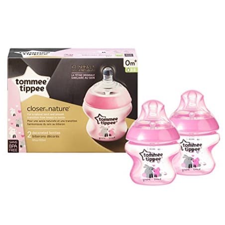 Closer to Nature Decorated Bottle 5 Ounce Pack of 2 - Pink