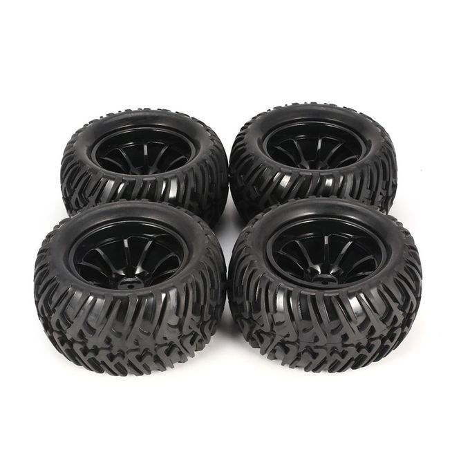 4P S Wheel Rim Tires For 1/10 Monster Tru K Ra Ing R   Ar A  Essories-black-10 Contour