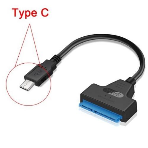 SATA To Type-c 3.0 / 2.0 Cable Up To 6 Gbps For 2.5 Inch External HDD SSD Hard Drive