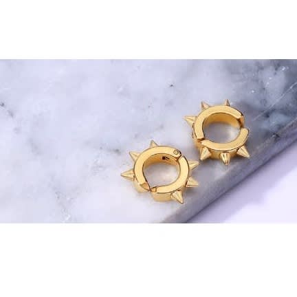 Biker Magnetic Punk Men's Earrings -gold