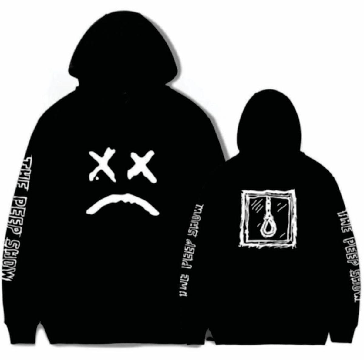 The Peep Show Printed Hoodie  Black