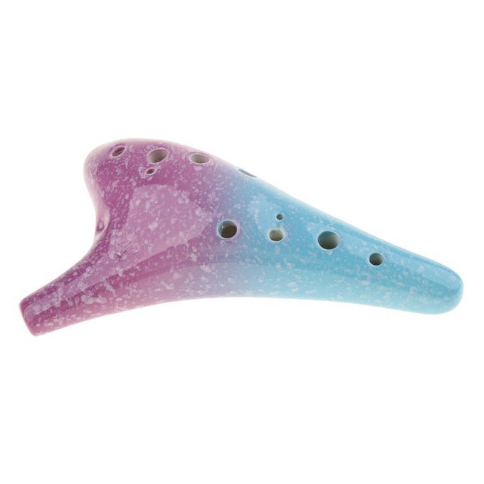 Handcrafted 12 Holes Ceramic C Ocarina Wind Instrument A