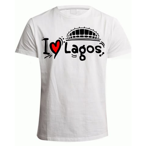 I Love Lagos Print Tshirt - White