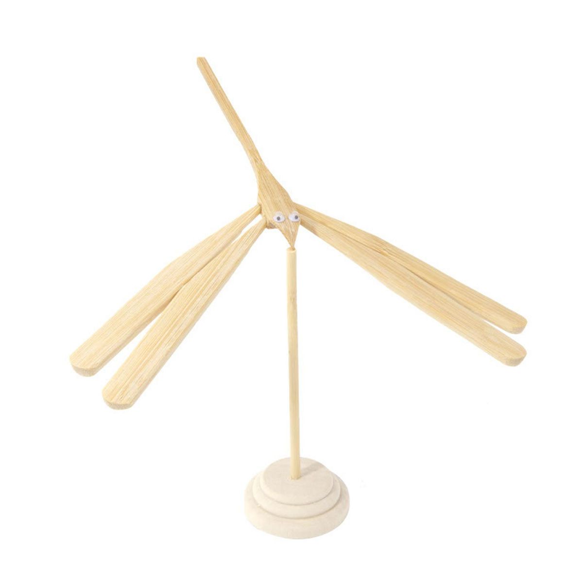 Bamboo Dragonfly Model Art Balance Bamboo Dragonfly Ornament Wooden Color