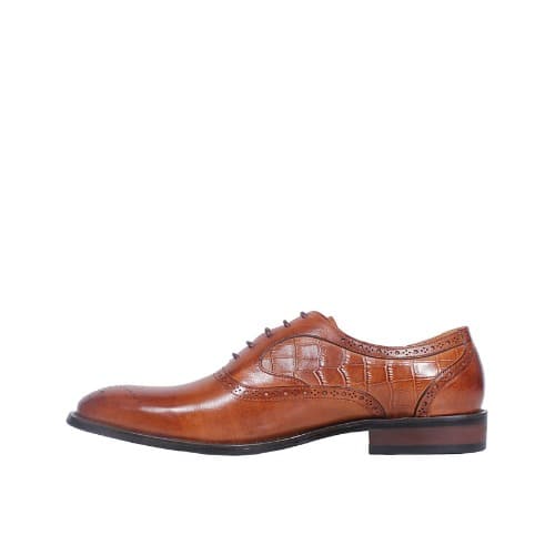 Italian Leather Shoe - Brown - MSH-3605