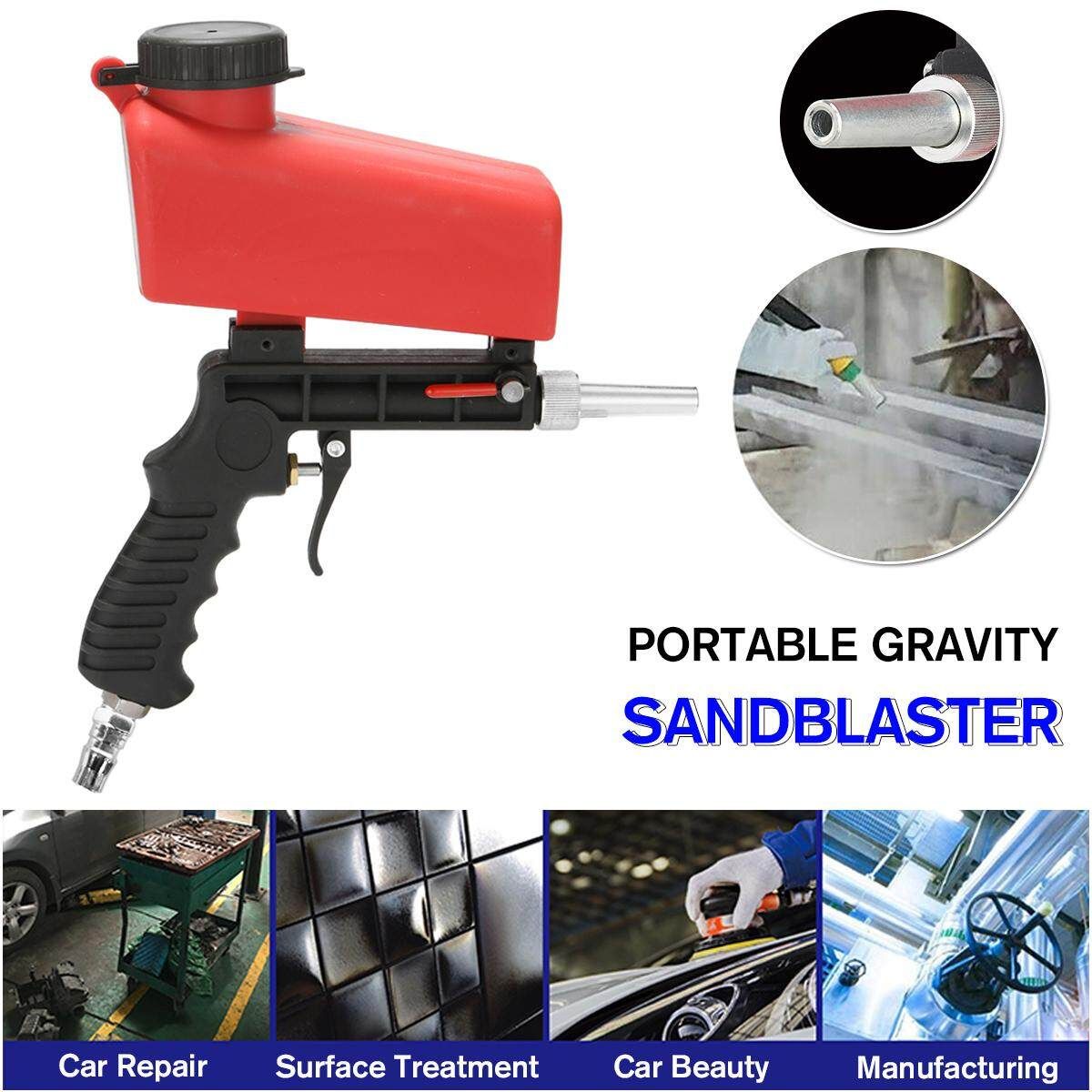 Ergonomic Portable Gra Vity Pneumatic Sandblaster Sandblasting Machine Removing Spot Rust
