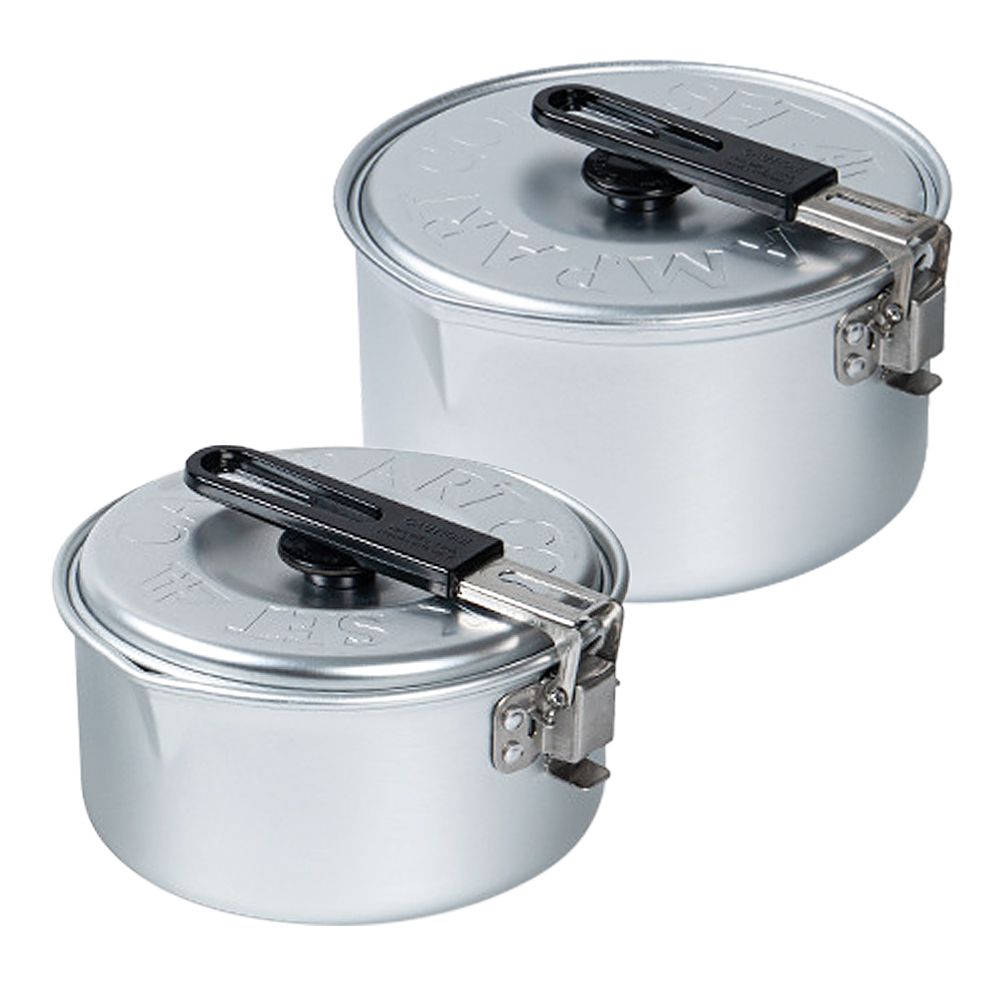 2Pcs Aluminum Alloy Camping Pot, Camping Cook Pot