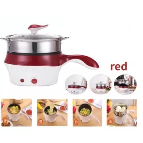 Double Layer Non-stick Frying Pan & Electric Cooking Pot - 18cm