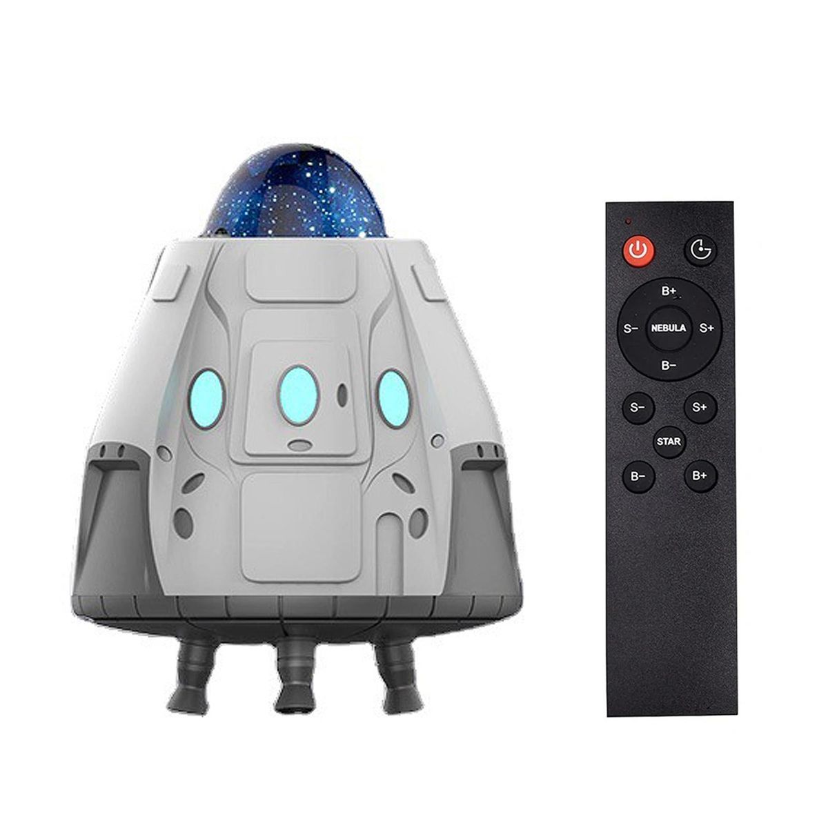 Star Projection Lamp Space Capsule Starry Projector for Kids Bedroom Atmosphere Night Lights Decorative Table Lamp with Remote Control USB Powered