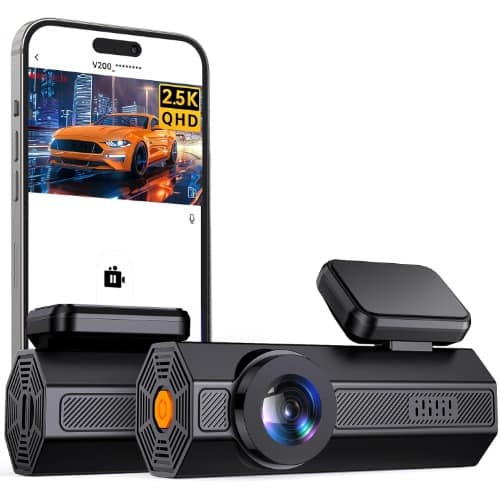Veement 2.5k Mini Dash Cam - Smart Car Security With Wifi & Night Vision