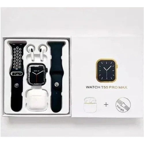 T55 Pro max Smart Watch &Smart Band  - Black