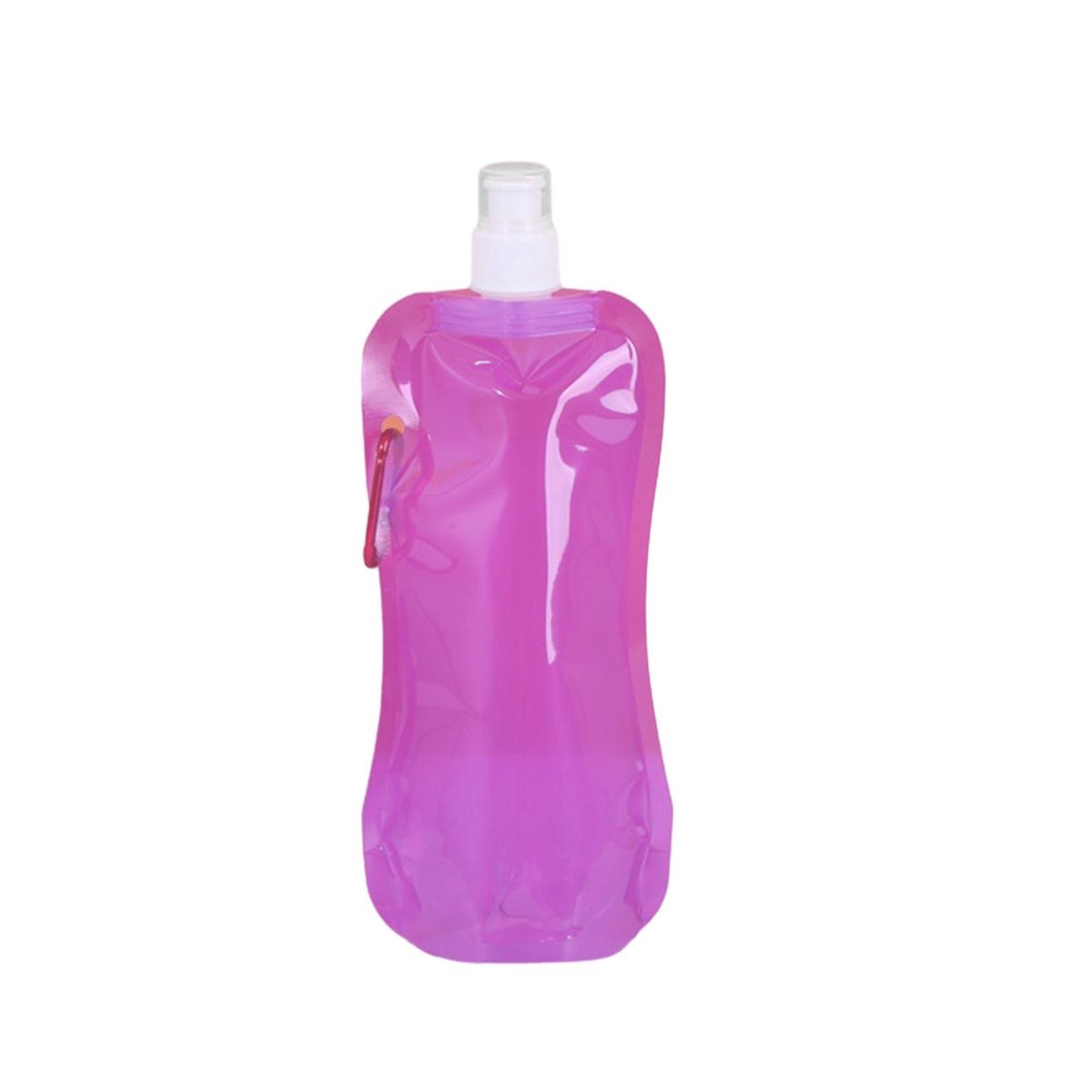 480ml Collapsible Water Bottle Portable Leak-proof for Outdoor Purple
