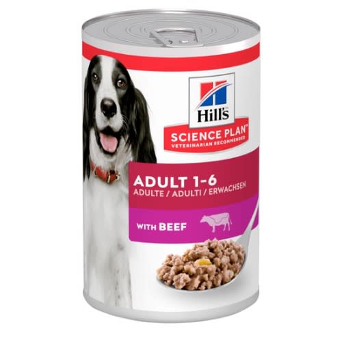 Hill's Science Plan Adult Dog Food With Beef Can - 370g