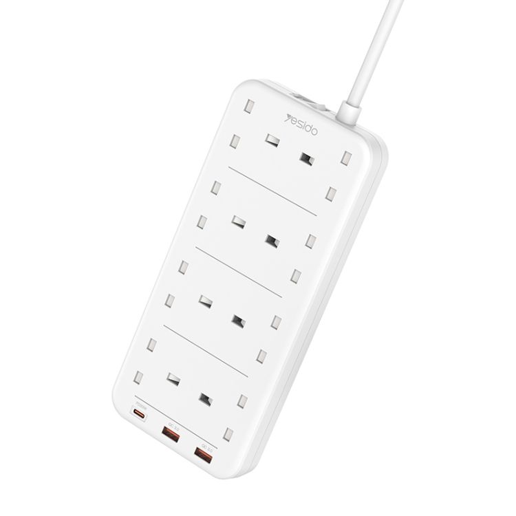 Yesido MC-16 4 Plugs + 3 USB Ports 3250W High Power Socket