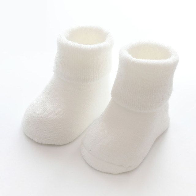 Anti Slip Socks Baby Warm Thick Socks Solid Infant Clothes