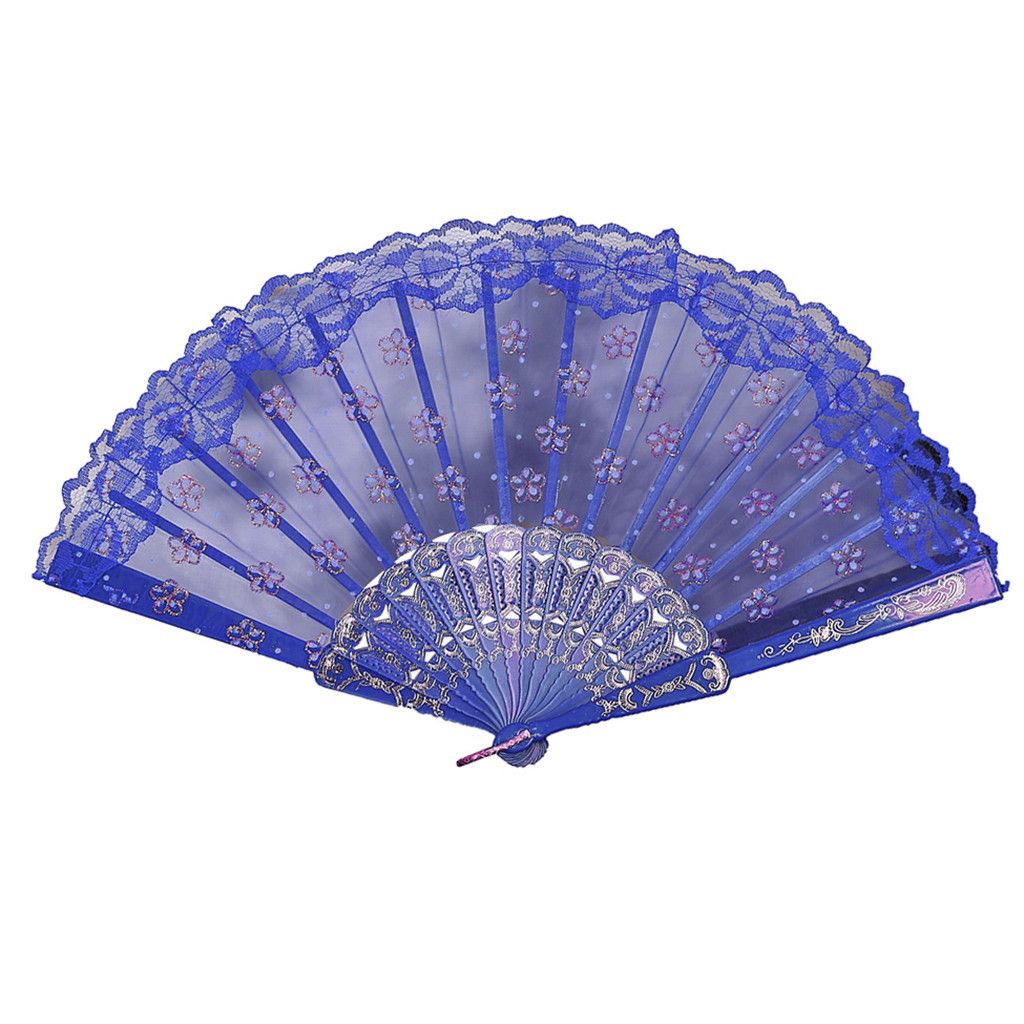Hand Fan Flower Hand Held Vintage Party Silk Folding Held G614 Fan Wedding Dance Folding Flower Best Style Lace Chinese Summer