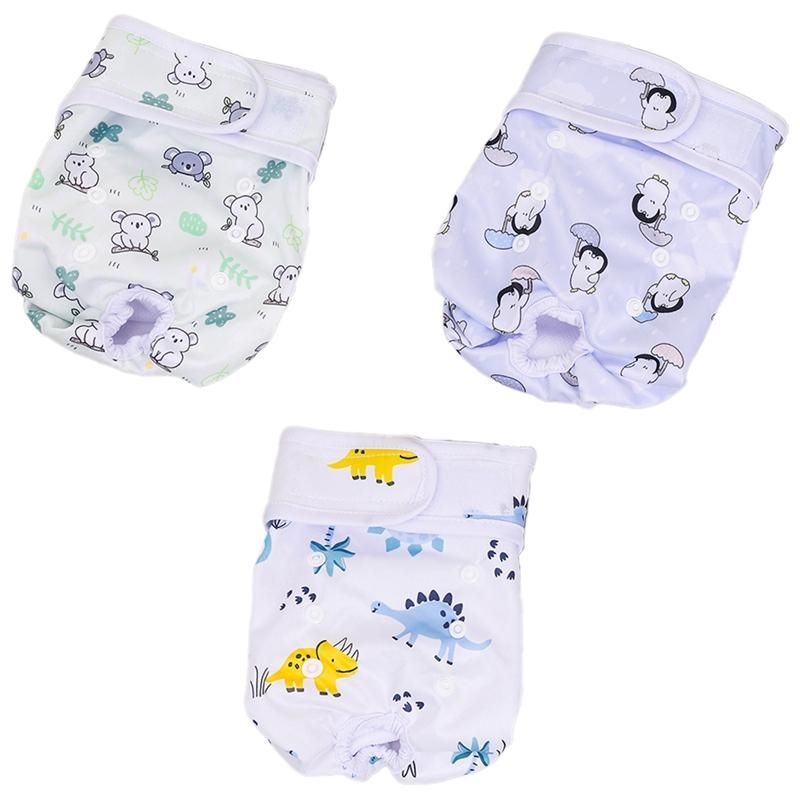 3Pcs Washable Dog Diapers Female Reusable Doggie Diapers,