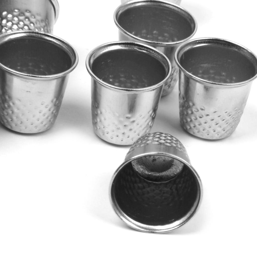 10pcs Metal Thimbles Finger Ring Shield Sewing Grip Protector Craft