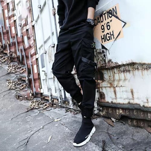 Cargo Pants Slim Fit Stretch Jogger Trousers With Pockets