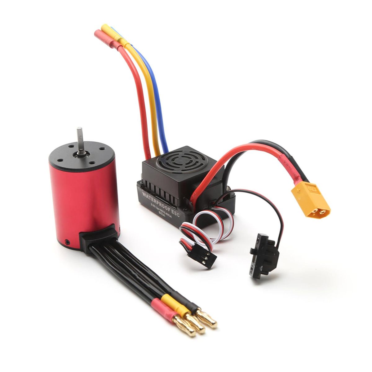 S3650 4300KV Brushless Motor 60A Brushless ESC XT60 Plug Replacement for 1/8/1/10 Tamiya Car