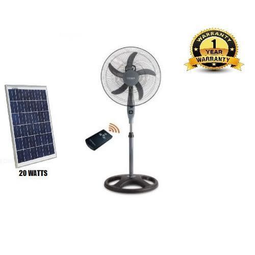 20W Panel+ AC/DC Standing Non-rechargeable Fan