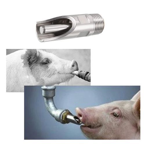 10 Pcs Stainless Steel Automatic Pig Nipple Water Drinker Feeder