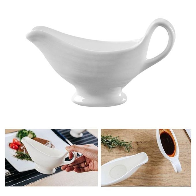 Porcelain Gravy Boat White Dip/Dipping Bowls