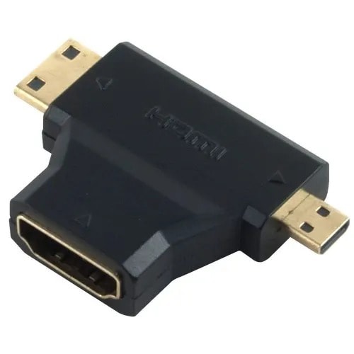 HDMI Female To Mini HDMI + Micro HDMI Adapter