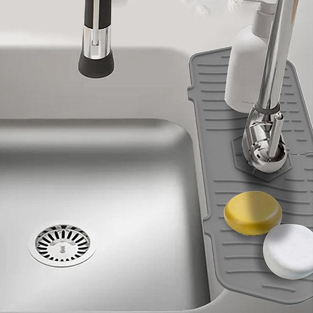 Splash Guard for Sink Faucet, Silicone Faucet Water Catcher