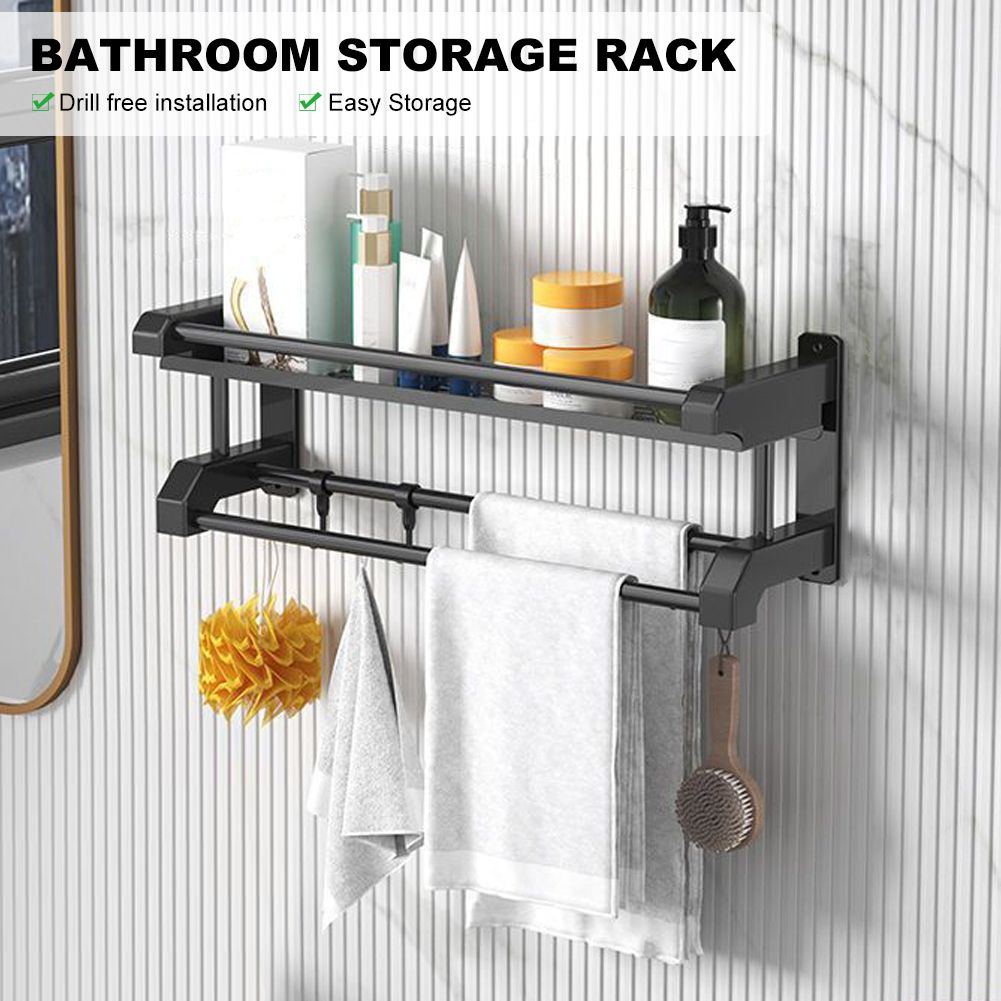 Bathroom Rack Wall-mounted Towel Rack- Single Layer - 60cm