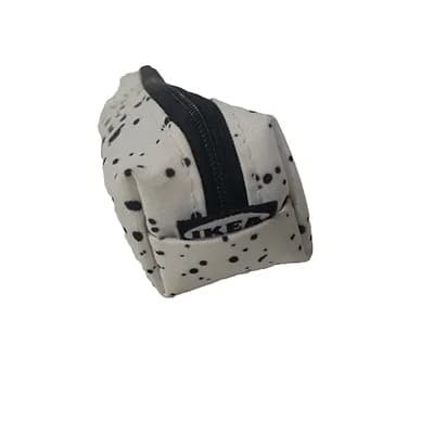 Pencil Case - White & Dotted Black