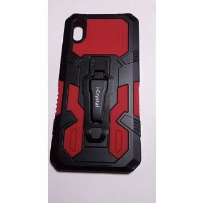 Rugged Protective Back Cover Case For Vivo Y91C -red& Black
