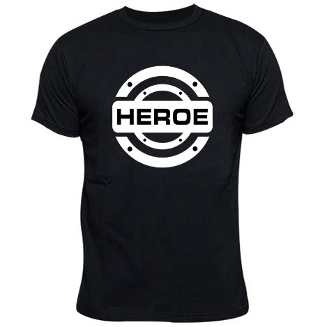 Heroe Print T-shirt - Black